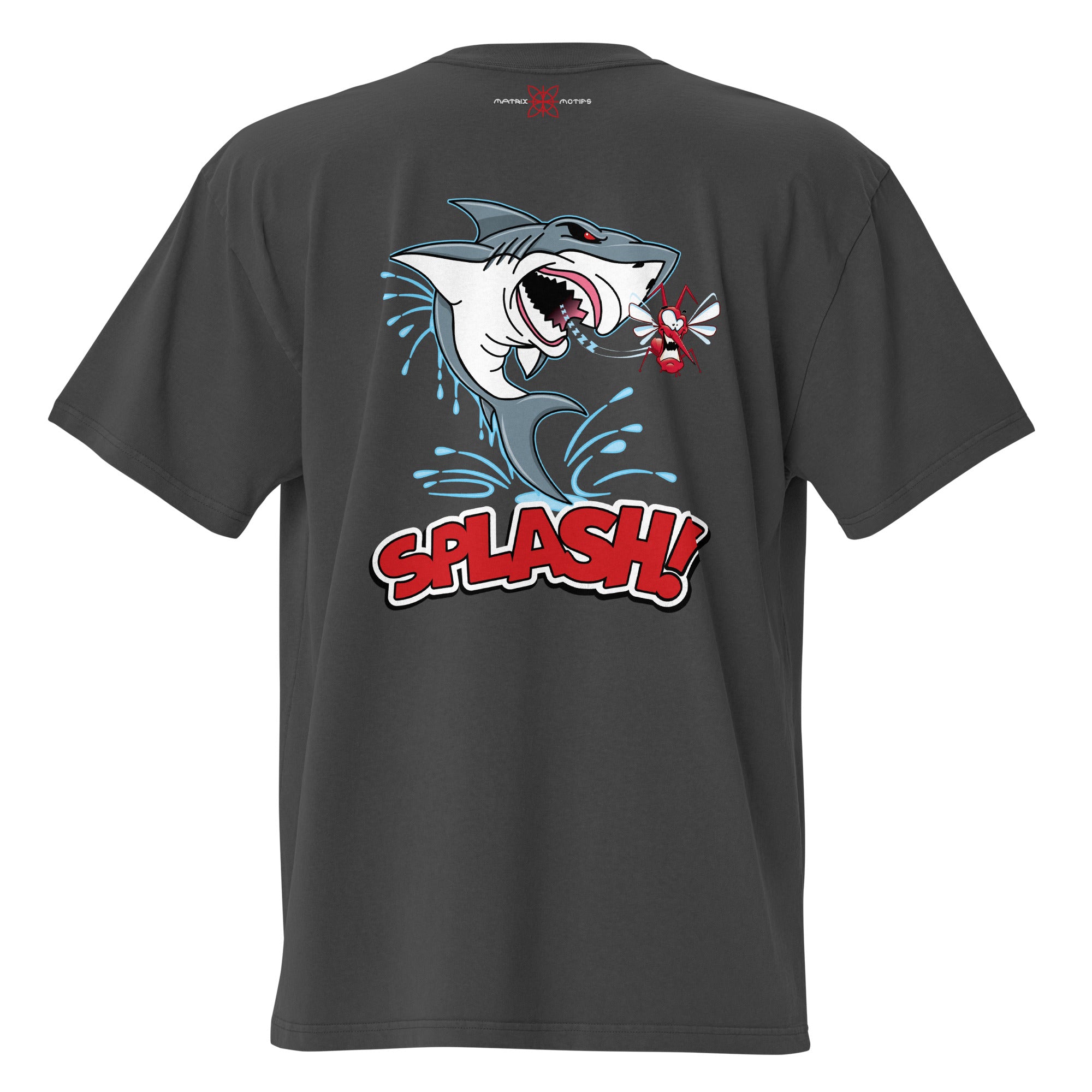 SPLASH Unisex Oversized Faded T-Shirt with Back Print Design