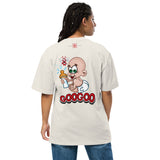 BabyGoo Unisex Oversized Faded T-Shirt with Back Print Design