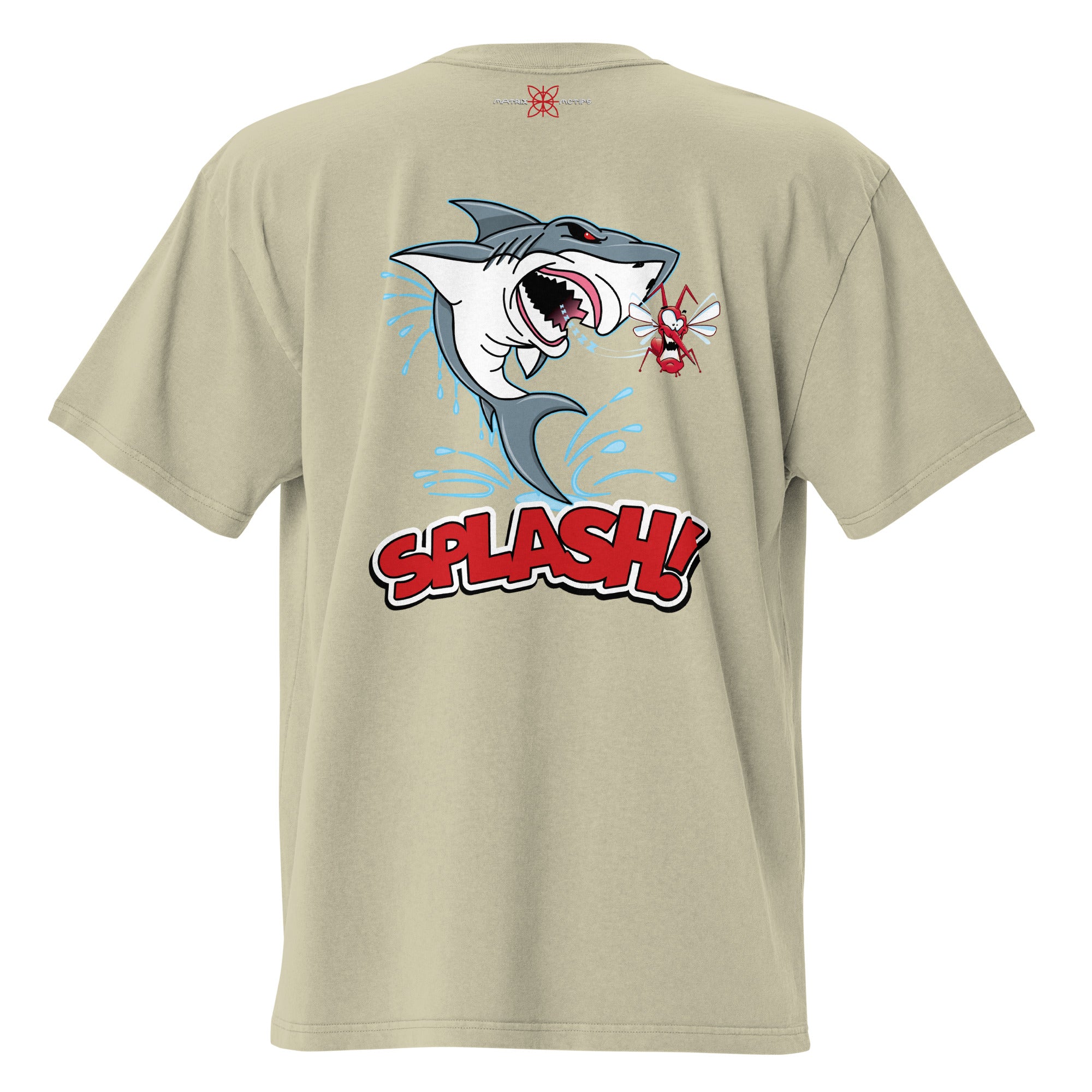 SPLASH Unisex Oversized Faded T-Shirt with Back Print Design