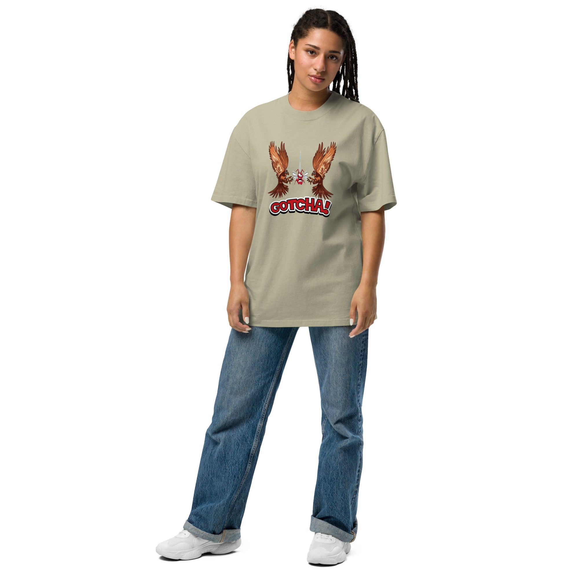 SkyRaiders Unisex Oversized Faded T-Shirt