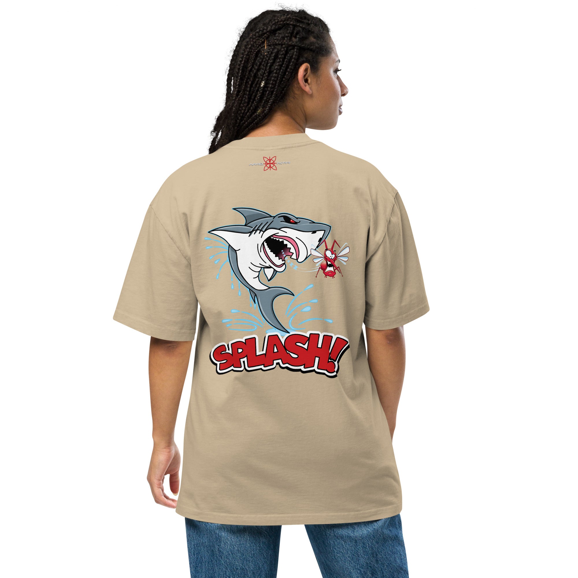 SPLASH Unisex Oversized Faded T-Shirt with Back Print Design