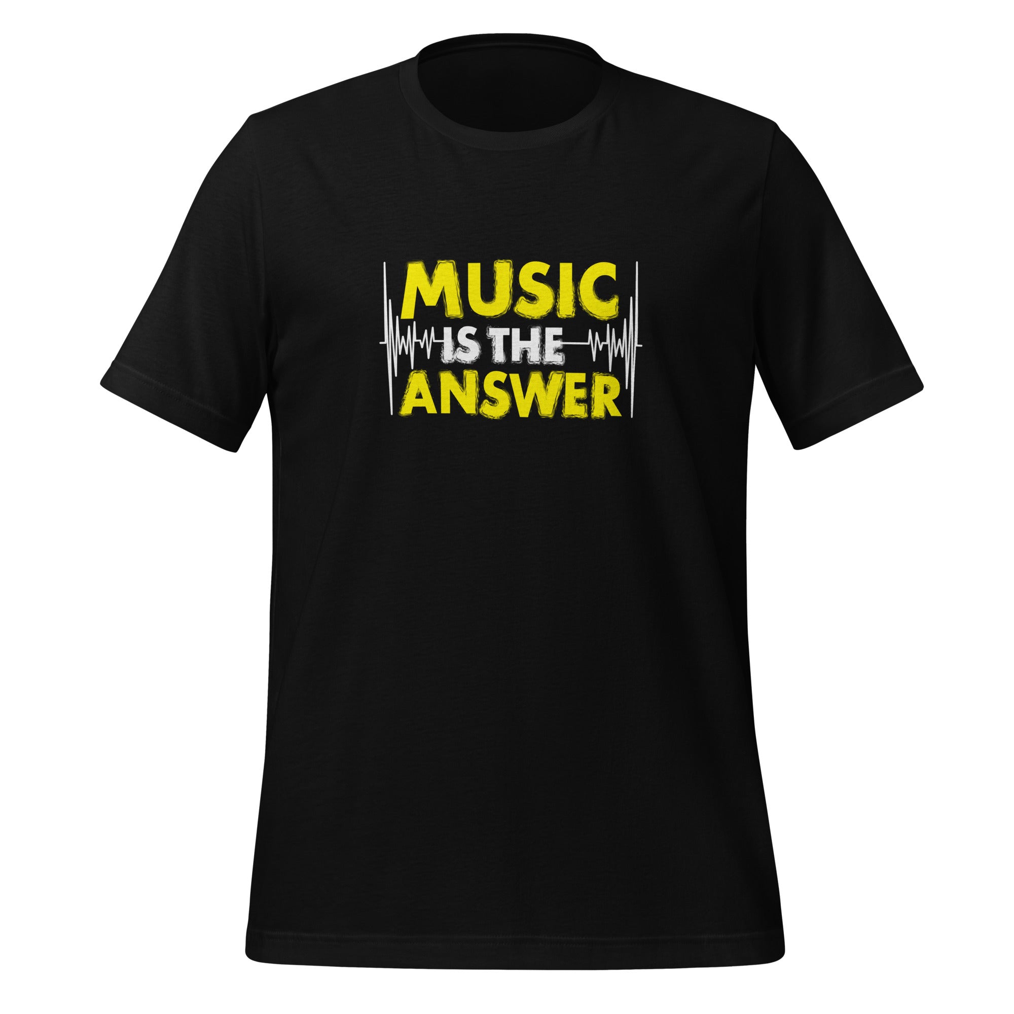 Music Is the Answer Quote Unisex Staple T-Shirt