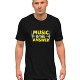 Music Is the Answer Quote Unisex Staple T-Shirt