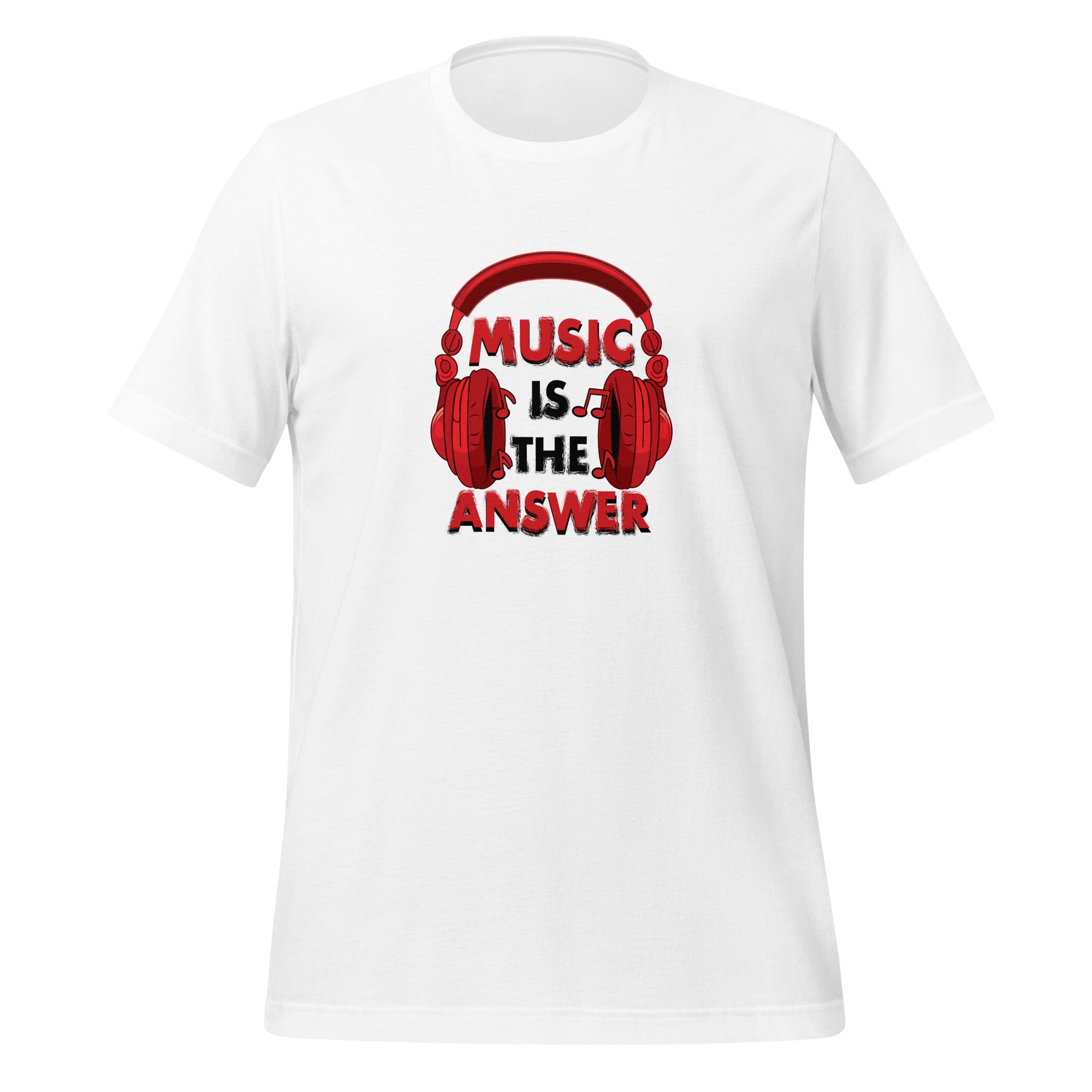 Music Is the Answer Headphones Design Unisex Staple T-Shirt