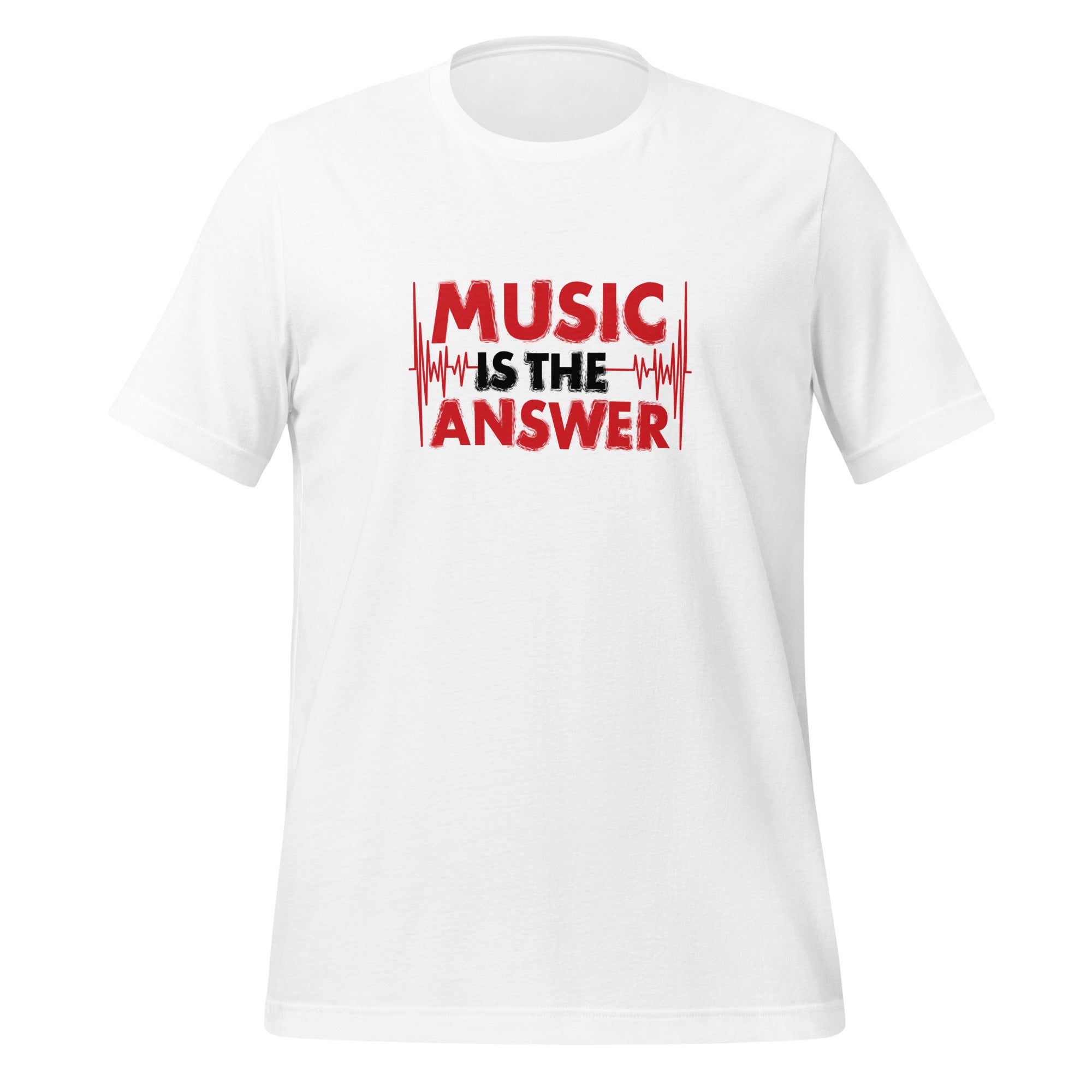 Music Is the Answer Quote Unisex Staple T-Shirt